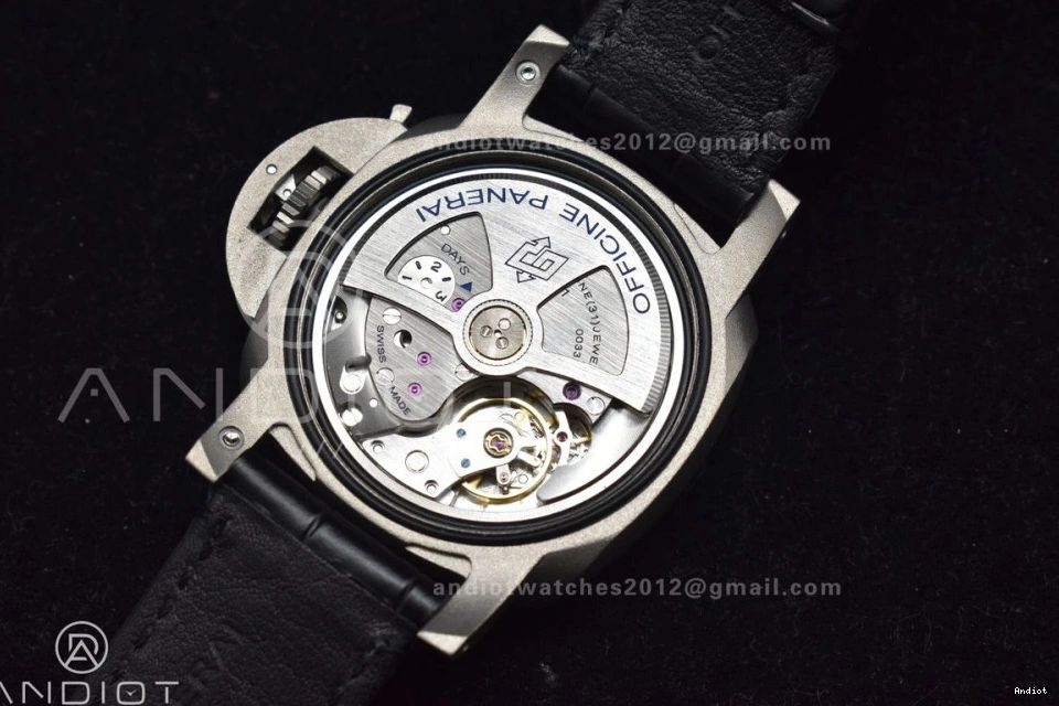 Dial P.9011 Best Titanium Luminor Super Black W PAM1096 VSF Edition 1:1 Strap Clone on GMT Black 42mm Leather 1127